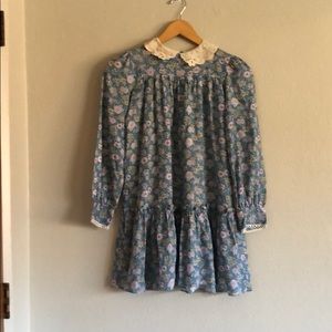 Vtg Girls Dress Kim Originals 12 Prairie Floral